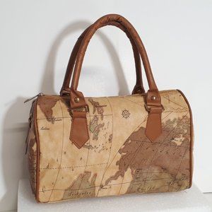 Purse - Women's Map of the World Design - Camel Colour